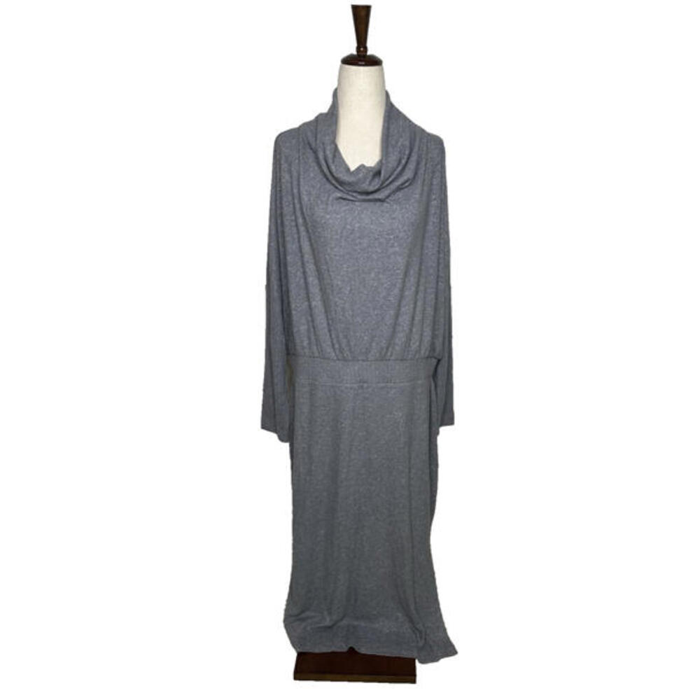 Daily Practice Anthropologie XL Petite Arabella Drapey Cowl Neck Maxi Dress NWT - Picture 3 of 9